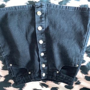 Denim black skirt